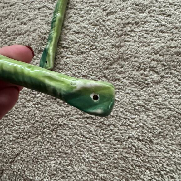 SET of 2 Vintage Pizzato Glazed Ceramic Green Serving Spoons Handmade in Italy - Picture 9 of 9